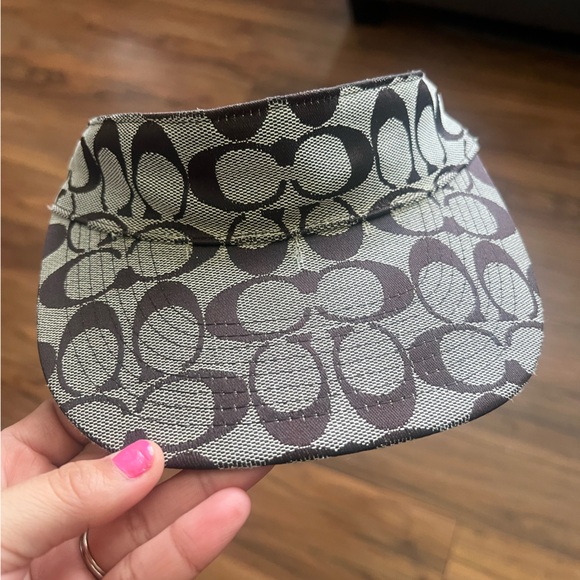(ON HOLD)Retro Coach Black and Gray Signature Pattern visor y2k - Picture 2 of 3